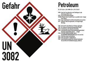 Gefahrstoffkennzeichnung für Petroleum gemäß GHS