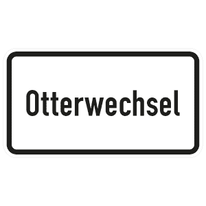 Verkehrsschild Otterwechsel