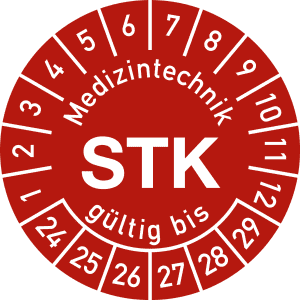 Prüfplaketten - Medizintechnik STK gültig bis ...