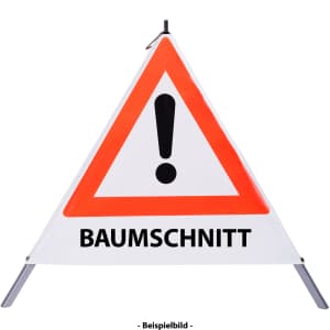 Faltsignal - Gefahrenstelle mit Text: BAUMSCHNITT