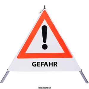 Faltsignal - Gefahrenstelle mit Text: GEFAHR