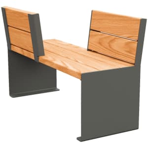 Moderne Sitzbank Kube helle Eiche oder Mahagoni - gegenüberstehend