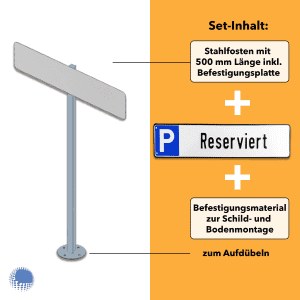 Parkplatzreservierer-Set 'Reserviert', geprägt, zum Aufdübeln