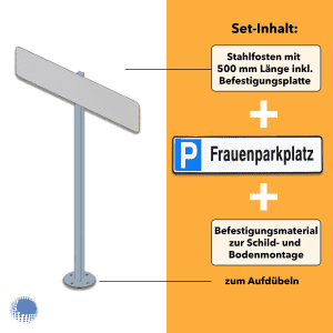 Parkplatzreservierer-Set 'Frauenparkplatz', geprägt, zum Aufdübeln