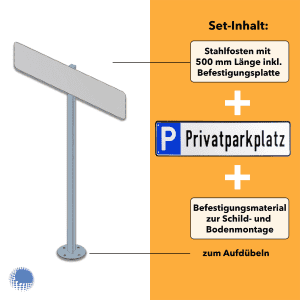 Parkplatzreservierer-Set 'Privatparkplatz', geprägt, zum Aufdübeln