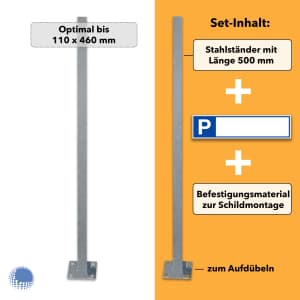 Parkplatzreservierer-Set 'Blanko', gedruckt, zum Aufdübeln