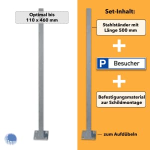 Parkplatzreservierer-Set 'Besucher', gedruckt, zum Aufdübeln