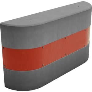 Anfahrschutz aus Beton Typ  R3 | 250 x 1200 x 600 mm | grau mit Reflexfolie