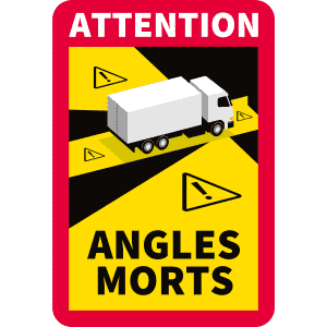 Hinweisschild "Angles Morts" für LKW