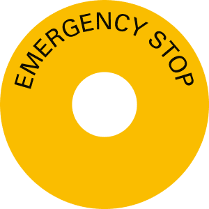 Schild Emergency Stop