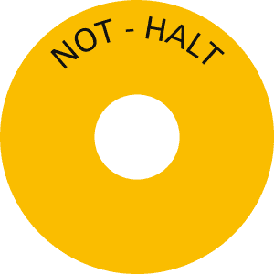 Schild NOT-HALT