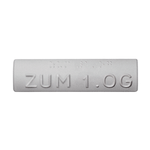 Hochwertiges Handlaufschild - ZUM 1.OG