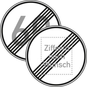 VZ 278 Höchstgeschwindigkeit Ende - Verkehrsschild VZ 278