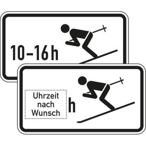 Zusatzzeichen VZ 1040-10 Zusatzzeichen Wintersport erlaubt, zeitlich... VZ 1040-10