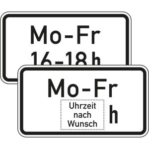 Zusatzzeichen VZ 1042-33 Zusatzschild Zeitliche Beschränkung Mo - Fr