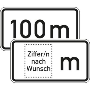 Zusatzzeichen VZ 1004-30 Zusatzschild In 100 m Zusatzzeichen mit VZ 1004-30