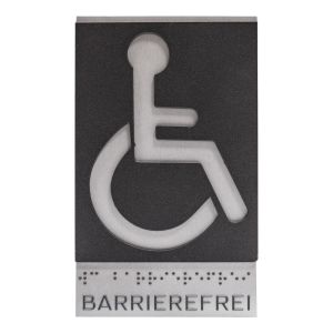 Taktiles Türschild - WC Behinderte / Barrierefrei