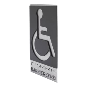Taktiles Türschild - WC Behinderte / Barrierefrei