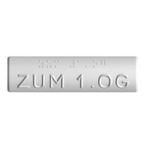 Hochwertiges Handlaufschild - ZUM 1.OG