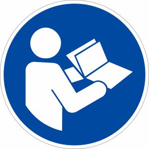 Gebotszeichen - Anleitung beachten nach ISO 7010 (M 002)