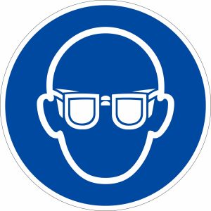Gebotszeichen - Augenschutz benutzen nach ISO 7010 (M 004)