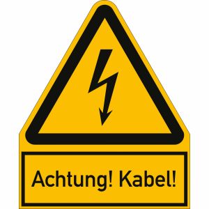 Kombischild Achtung! Kabel!