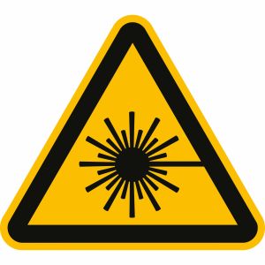 Warnung vor Laserstrahl nach ISO 7010 (W 004)
