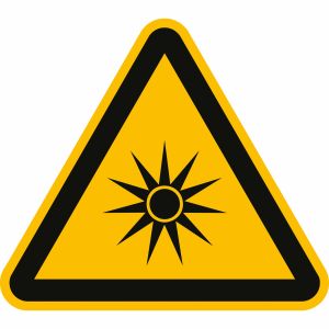 Warnung vor optischer Strahlung nach ISO 7010 (W 027)
