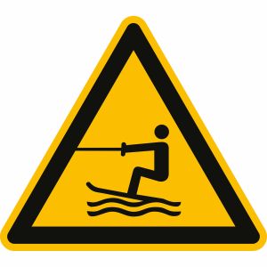 Warnung vor Wasserski-Bereich nach ISO 20712-1 (WSW 003)