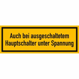 Auch bei ausgeschaltetem Hauptschalter unter Spannung
