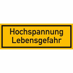 Hochspannung Lebensgefahr