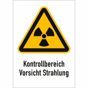 Kombischild Kontrollbereich Vorsicht Strahlung