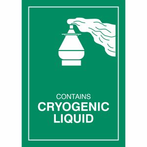 Gefahrzettel Tiefgekühlte Flüssigkeit (Cryogenic Liquid)