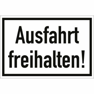 Ausfahrt freihalten