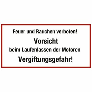 Feuer und Rauchen verboten