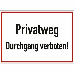 Privatweg Durchgang verboten!