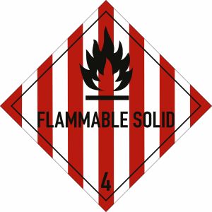Gefahrgutetiketten Klasse 4.1 - Flammable Solid