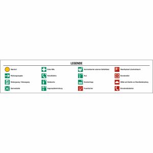 Legende für Fluchtwegplan