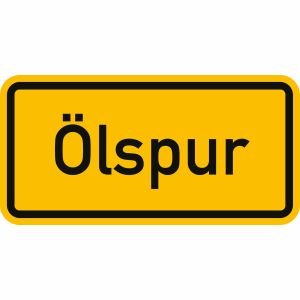 Ölspur reflektierend