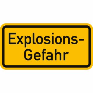 Explosionsgefahr reflektierend