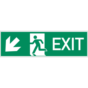 EXIT links abwärts nach ISO 16069