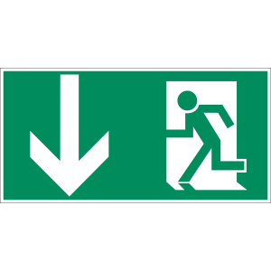 Rettungsweg / Notausgang nach ASR A 1.3, BGV A8, DIN 67510, ISO 6309