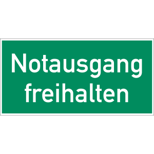 Notausgang freihalten