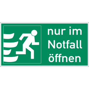 Nur im Notfall öffnen rechts (quer)