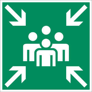 Sammelstelle nach ASR A 1.3, BGV A8, DIN 67510, VBG 125, DIN 4844-2 (BGV A8 E 11)