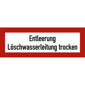 Entleerung Löschwasserleitung trocken nach DIN 4066, DIN 14461-2 und DIN 14462
