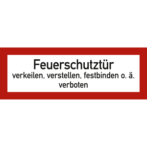 Feuerschutztür verkeilen, verstellen, festbinden o.ä. verboten nach DIN 4066