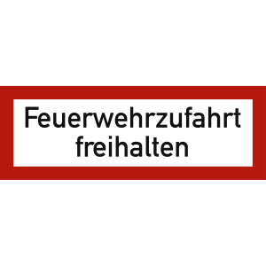 Feuerwehrzufahrt freihalten nach DIN 4066