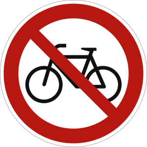 Verbot für Radfahrer
