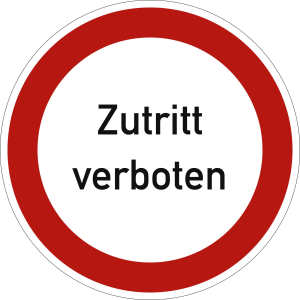 Zutritt verboten
